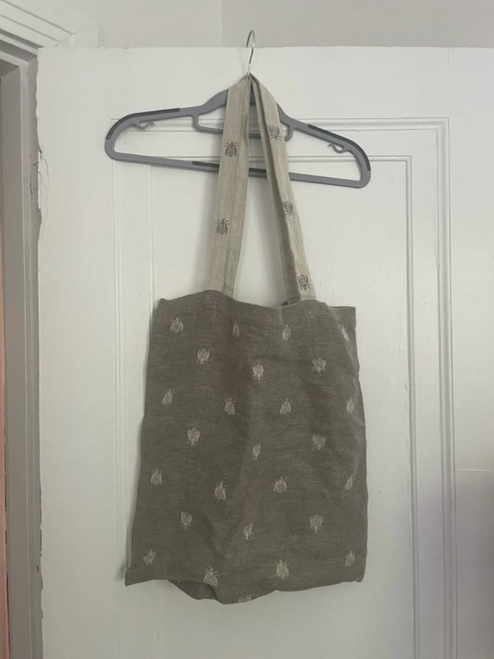 Italian Embroidered Bumblebee Tote Bag